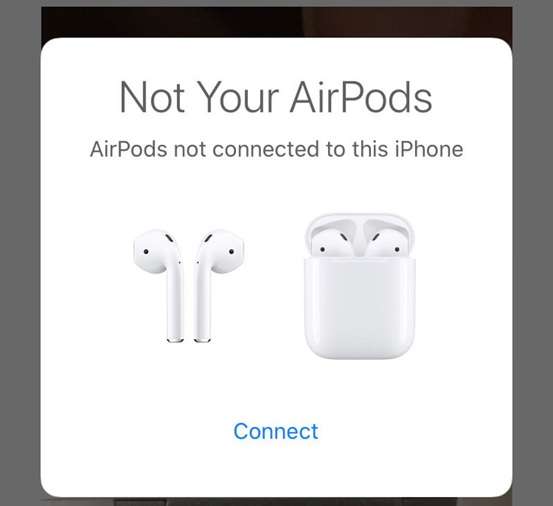 kết nối giữa thiết bị và airpods