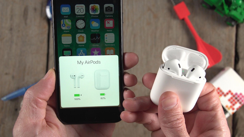 tình trạng pin của airpods
