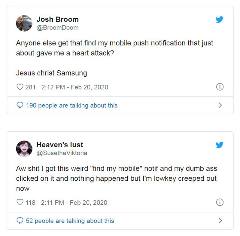 find my mobile của samsung