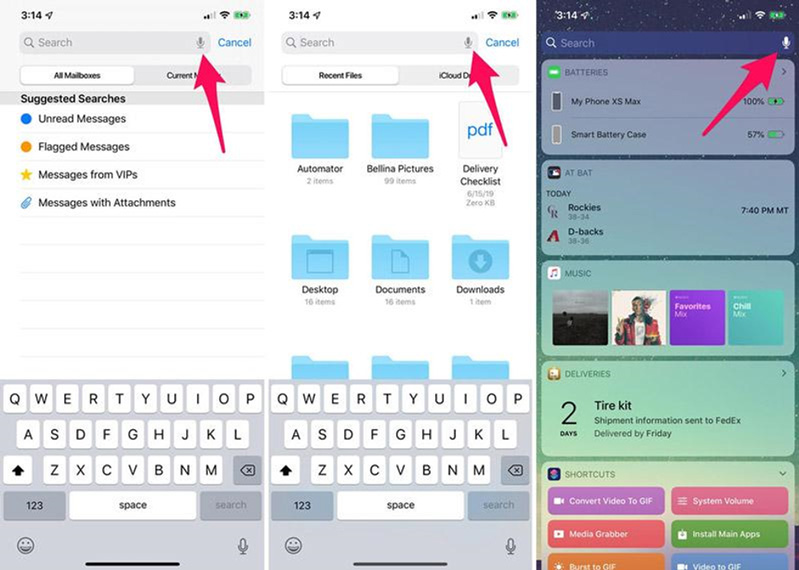 các bước thực hiện nhắn tin bằng giọng nói