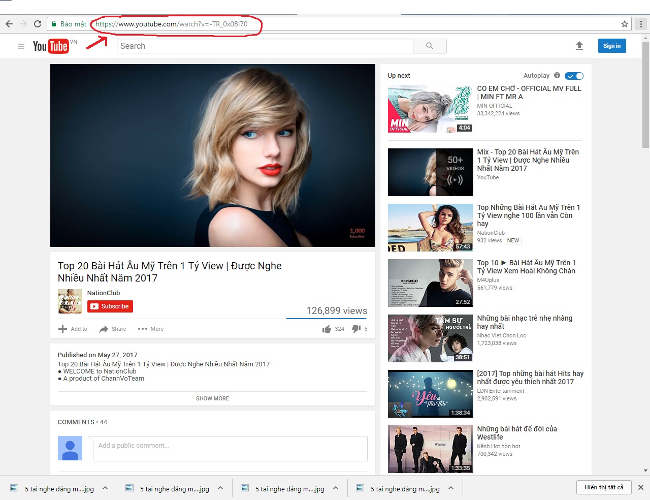 copy địa chỉ video bạn muốn download