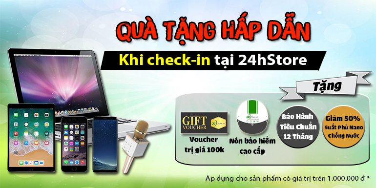  event qua tang hap dan  nhan ngay non bao hiem va gift voucher khi check in tai 24hstore hinh anh 1
